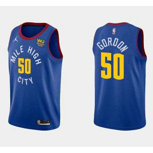 NBA Nuggets 50 Aaron Gordon Blue Jordan Men Jersey