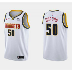 NBA Nuggets 50 Aaron Gordon White Nike Men Jersey