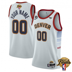 NBA Nuggets Customized White 2023 Finals Icon Edition Men Jersey