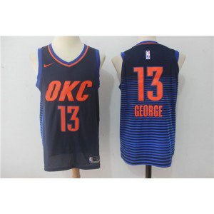 NBA Oklahoma City Thunder 13 Paul George Blue Nike Men Jersey