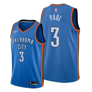 NBA Oklahoma City Thunder 3 Chris Paul Blue Nike Men Jersey