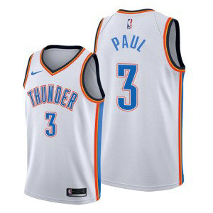 NBA Oklahoma City Thunder 3 Chris Paul White Nike Men Jersey
