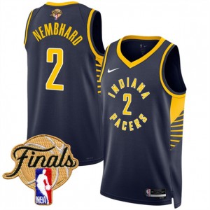 NBA Pacers 2 Andrew Nembhard Navy 2025 Finals Icon Edition Nike Men Jersey