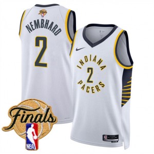 NBA Pacers 2 Andrew Nembhard White 2025 Finals Association Edition Nike Men Jersey