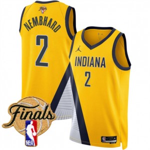 NBA Pacers 2 Andrew Nembhard Yellow 2025 Finals Statement Edition Nike Men Jersey