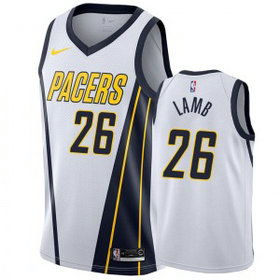 NBA Pacers 26 Jeremy Lamb White Earned Edition Nike Men Jersey