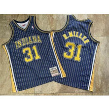NBA Pacers 31 Reggie Miller Blue Throwback Men Jersey