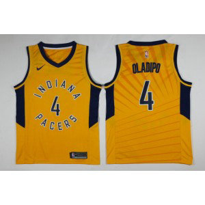NBA Pacers 4 Victor Oladipo Yellow Nike Men Jersey