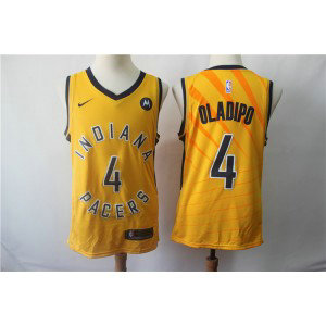 NBA Pacers 4 Victor Oladipo Yellow Nike Swingman Men Jersey