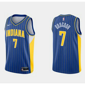 NBA Pacers 7 Malcolm Brogdon Blue Nike Men Jersey