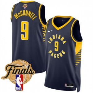 NBA Pacers 9 T.J. McConnell Navy 2025 Finals Icon Edition Nike Men Jersey