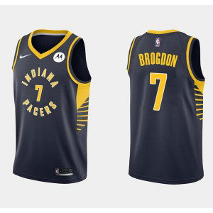NBA Pacers Malcolm Brogdon 7 Navy Nike Men Jersey
