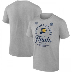 NBA Pacers Steel Gray 2025 Finals Eastern Conference Champions Locker Room T-Shirt