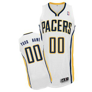 NBA Pacers White Customized Men Jersey