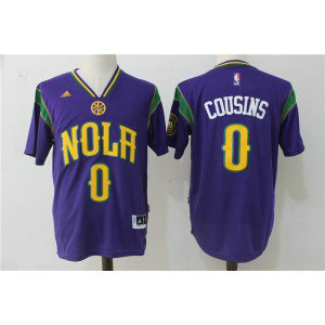 NBA Pelicans 0 DeMarcus Cousins Purple Pride Swingman Men Jersey