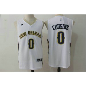 NBA Pelicans 0 DeMarcus Cousins White Swingman Men Jersey