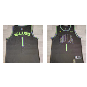 NBA Pelicans 1 Zion Williamson Black 2023-24 City Nike Men Jersey