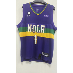 NBA Pelicans 1 Zion Williamson Purple Nike Men Jersey