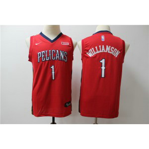 NBA Pelicans 1 Zion Williamson Red Nike Swingman Youth Jersey