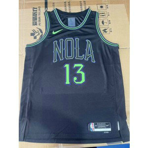 NBA Pelicans 13 Poole Black Nike Men Jersey