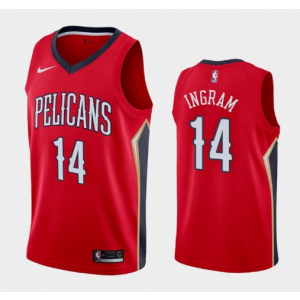 NBA Pelicans 14 Brandon Ingram Red Nike Men Jersey