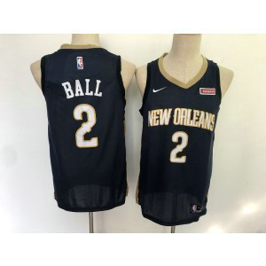 NBA Pelicans 2 Lonzo Ball Navy Nike Men Jersey