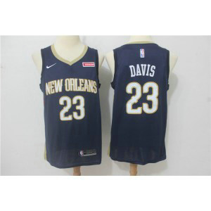 NBA Pelicans 23 Anthony Davis Navy Nike Swingman Men Jersey