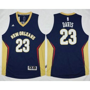 NBA Pelicans 23 Anthony Davis Navy Revolution 30 Men Jersey