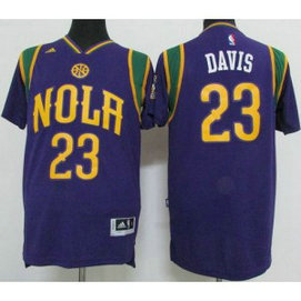 NBA Pelicans 23 Anthony Davis Purple Pride Men Jersey