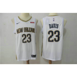 NBA Pelicans 23 Anthony Davis White Nike Swingman Men Jersey