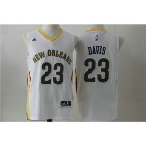 NBA Pelicans 23 Anthony Davis White Revolution 30 Men Jersey