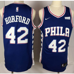NBA Philadelphia 76ers 42 Al Horford Blue Nike Men Jersey