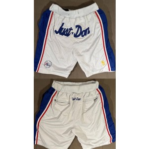 NBA Philadelphia 76ers White 1996-1997 Shorts (Run Small)
