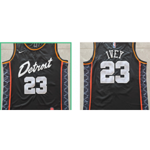 NBA Piston 23 Ivey Black Nike Men Jersey