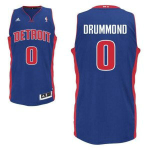 NBA Pistons 0 Andre Drummond Road Blue Men Jersey