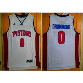 NBA Pistons 0 Andre Drummond White Men Jersey