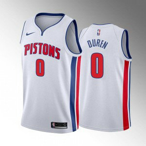 NBA Pistons 0 Jalen Duren White 2022 Draft Basketball Nike Men Jersey