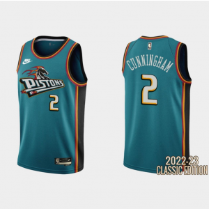 NBA Pistons 2 Cade Cunningham Blue 2022 New Nike Men Jersey