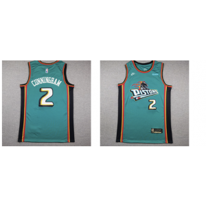 NBA Pistons 2 Cade Cunningham Green Nike Men Jersey