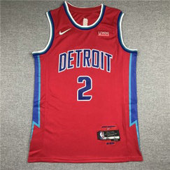 NBA Pistons 2 Cade Cunningham Red City Nike Men Jersey