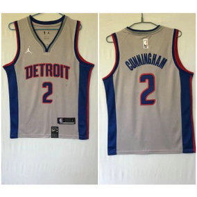 NBA Pistons 2 Cade Cunningham White Adidas Men Jersey