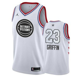 NBA Pistons 23 Blake Griffin 2019 All-Star White Swingman Men Jersey