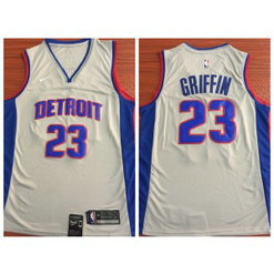 NBA Pistons 23 Blake Griffin Detroit Grey Men Jersey