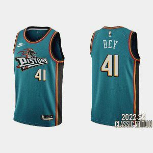 NBA Pistons 41 Bey Blue 2022 New Nike Men Jersey
