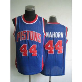 NBA Pistons 44 Rick Mahorn Blue Throwback Men Jersey