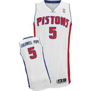 NBA Pistons 5 Kentavious Caldwell-Pope White Men Jersey