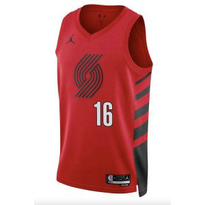 NBA Portland Trail Blazers 16 Red Jordan Men Jersey