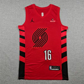 NBA Portland Trail Blazers 16 Yang Red Jordan Men Jersey
