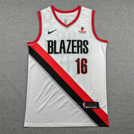 NBA Portland Trail Blazers 16 Yang White Nike Men Jersey
