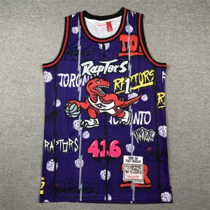 NBA Raptors 1 Tracy McGrady Purple Throwback Men Jersey